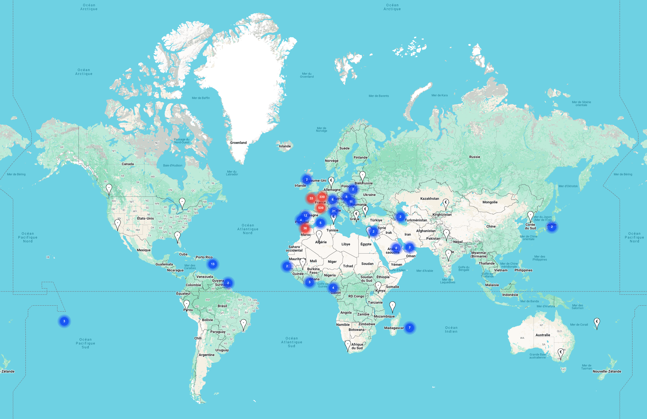 Carte d’implantation
